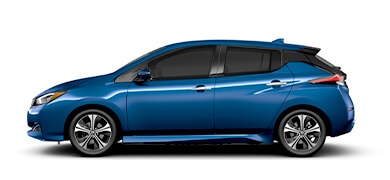Blue Electric car profil view - Occasion Beaucage
