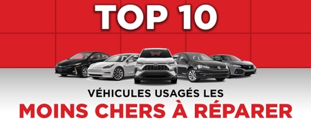 Top 10 of the least expensive used vehicles to repair.