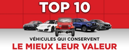 Top 10 des véhicules qui conservent le mieux leur valeur